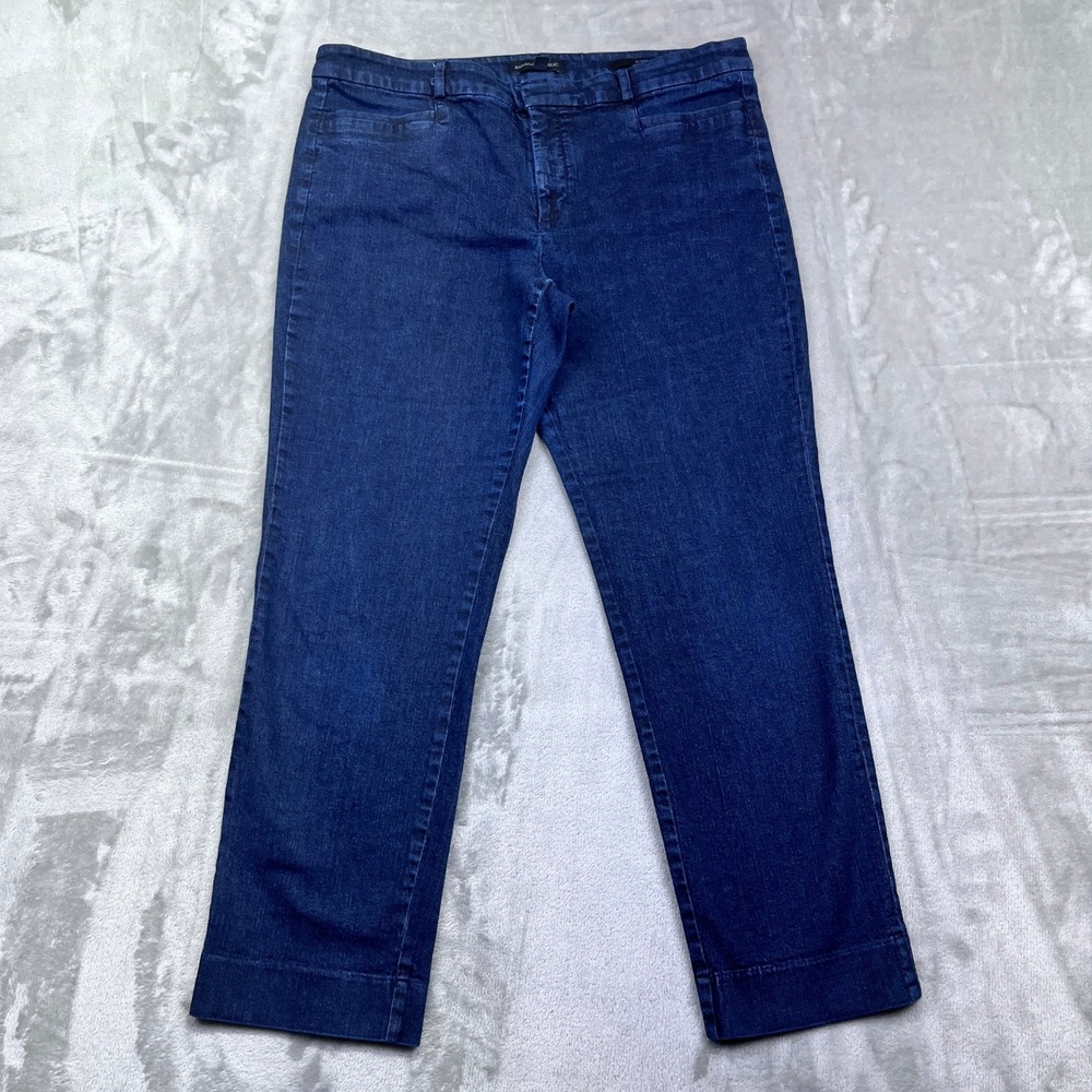 Banana Republic Navy Cropped Straight Jeans